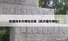 防撞擋車(chē)升降柱價(jià)格（防沖撞升降柱）